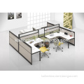 L6+L3+D32 customized modular good price green material 4 person office desk workstation factory directf